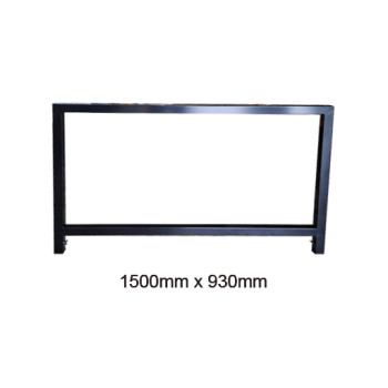 1.5m x 0.93m - Black Square Tube Cafe Wind Barrier Frame